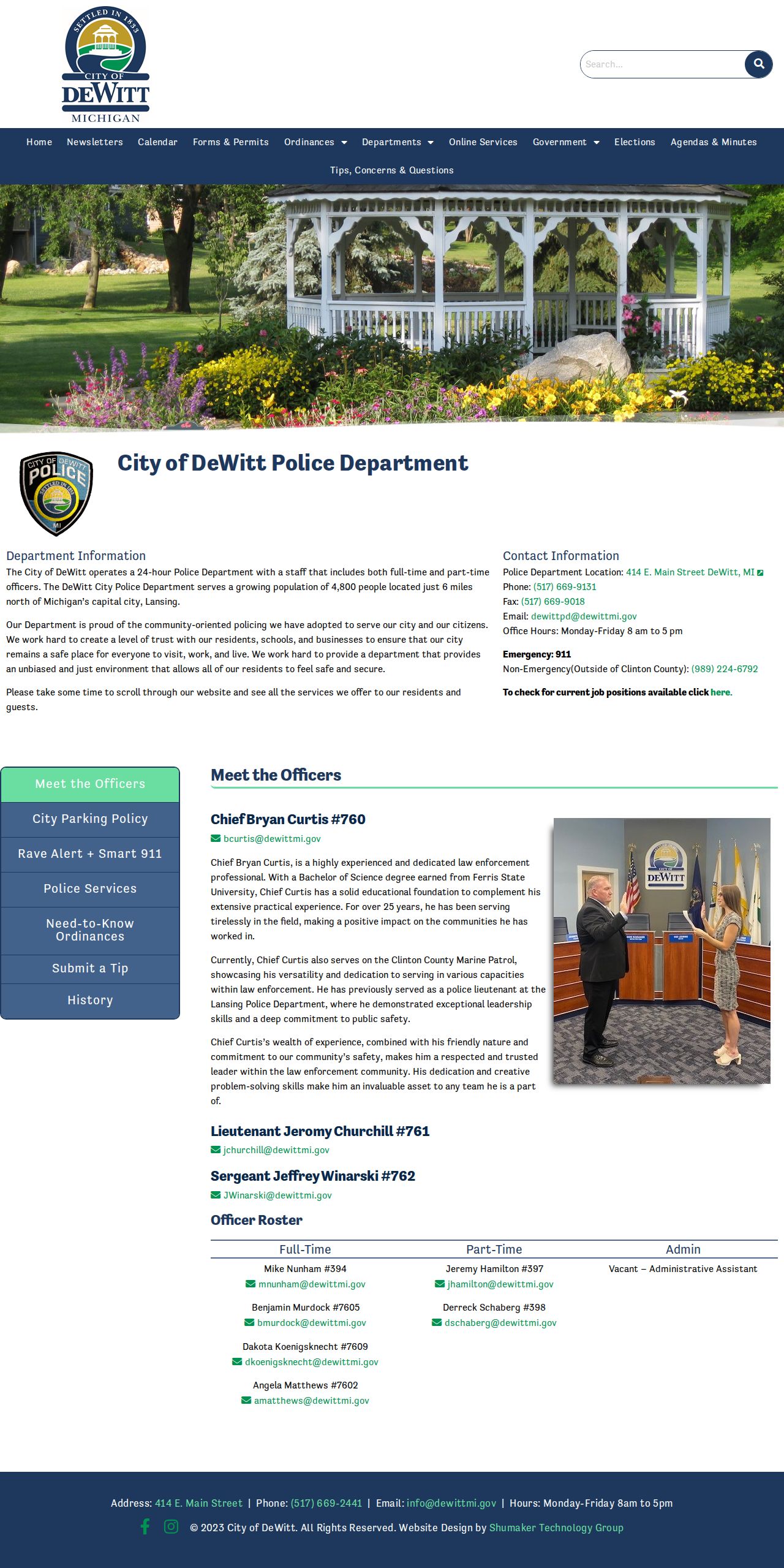 DeWitt court docket police and municipal infraction source