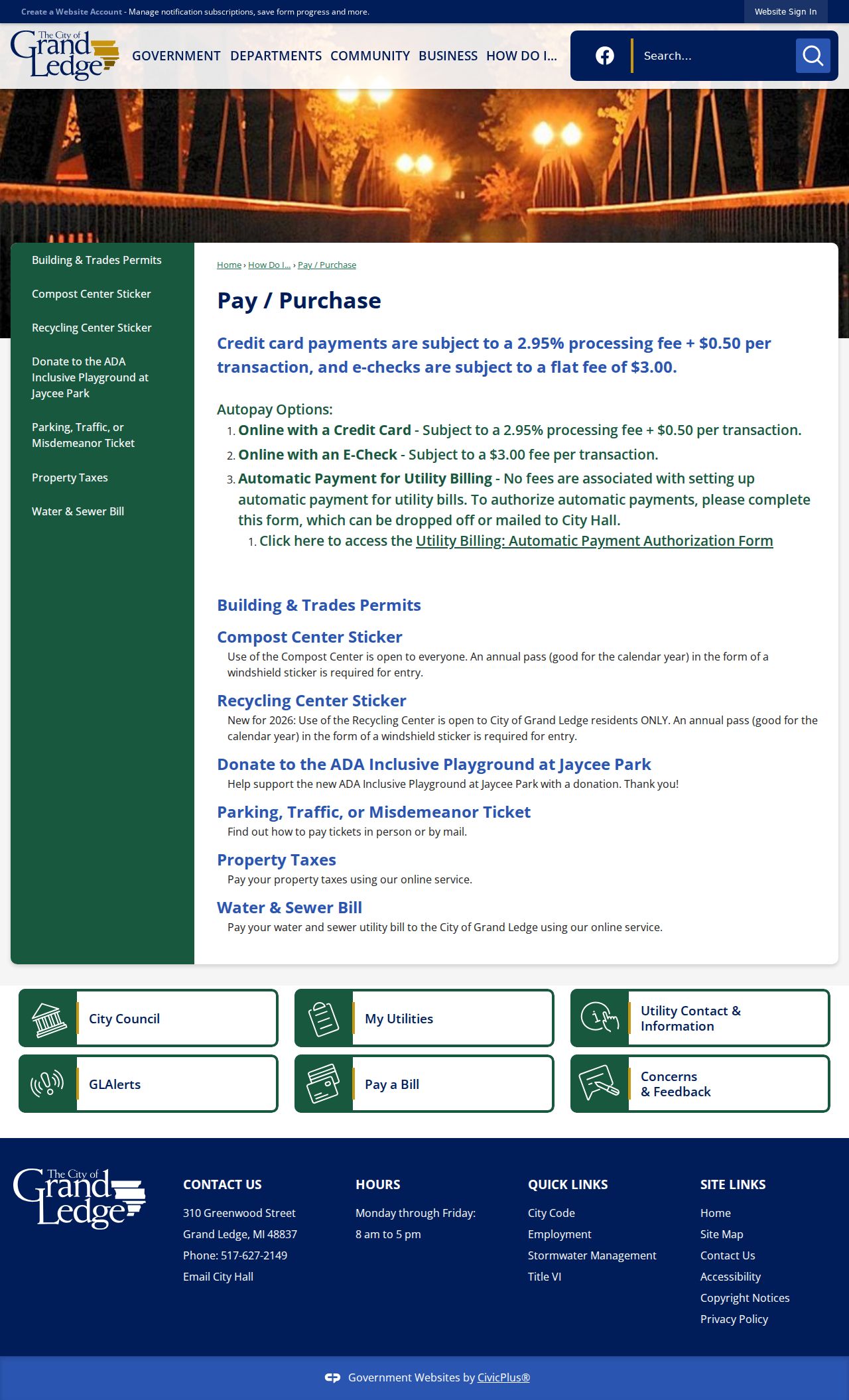 Grand Ledge court docket city parking and ticket payment source